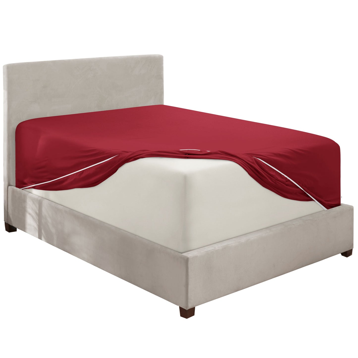 nestl Twin Fitted Sheet - Single Fitted Deep Pocket Sheet - Fits Mattress Perfectly - Soft Wrinkle Free Sheet - 1 Fitted Sheet Only