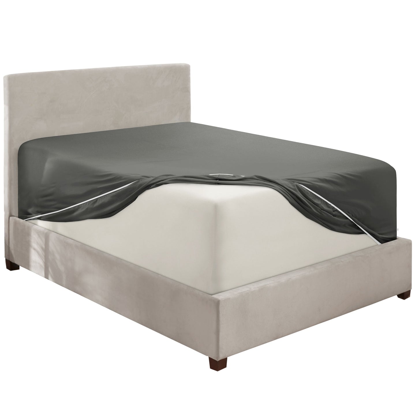 nestl Twin Fitted Sheet - Single Fitted Deep Pocket Sheet - Fits Mattress Perfectly - Soft Wrinkle Free Sheet - 1 Fitted Sheet Only