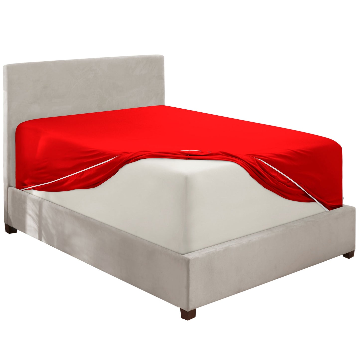 nestl Twin Fitted Sheet - Single Fitted Deep Pocket Sheet - Fits Mattress Perfectly - Soft Wrinkle Free Sheet - 1 Fitted Sheet Only