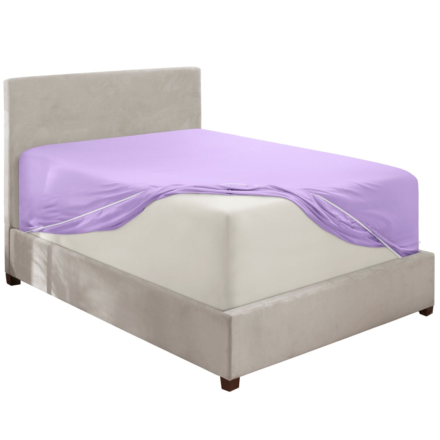 nestl Twin Fitted Sheet - Single Fitted Deep Pocket Sheet - Fits Mattress Perfectly - Soft Wrinkle Free Sheet - 1 Fitted Sheet Only