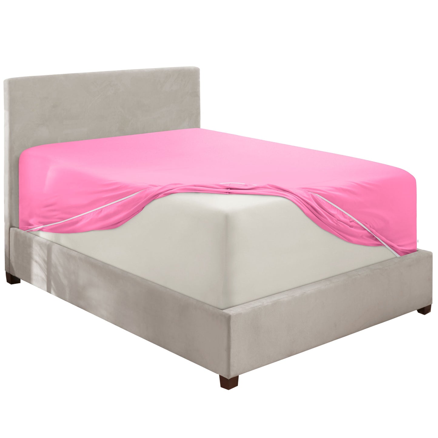 nestl Twin Fitted Sheet - Single Fitted Deep Pocket Sheet - Fits Mattress Perfectly - Soft Wrinkle Free Sheet - 1 Fitted Sheet Only