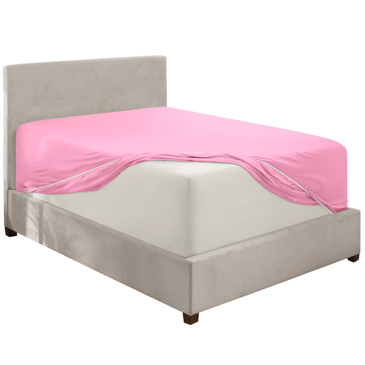 nestl Twin Fitted Sheet - Single Fitted Deep Pocket Sheet - Fits Mattress Perfectly - Soft Wrinkle Free Sheet - 1 Fitted Sheet Only