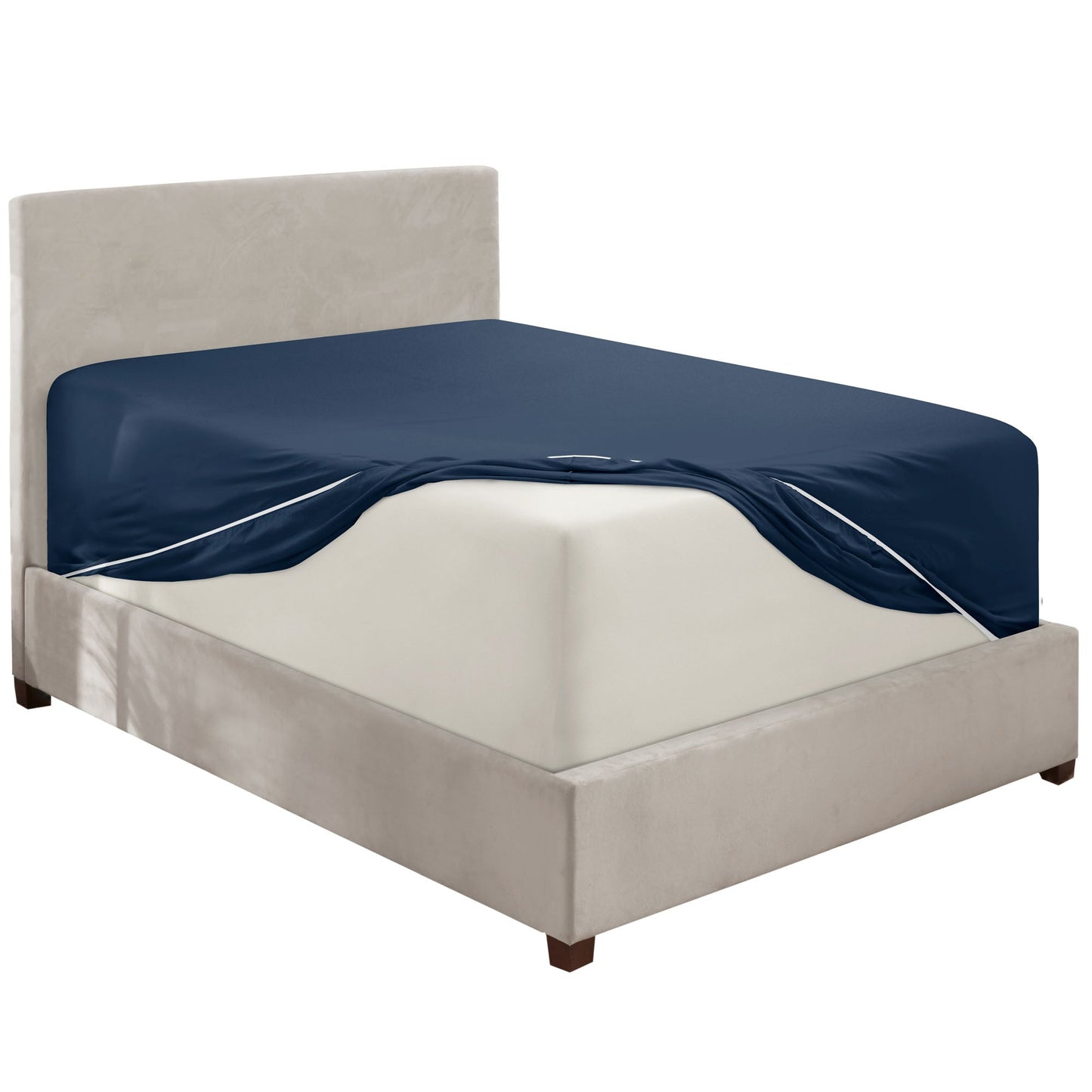 nestl Twin Fitted Sheet - Single Fitted Deep Pocket Sheet - Fits Mattress Perfectly - Soft Wrinkle Free Sheet - 1 Fitted Sheet Only