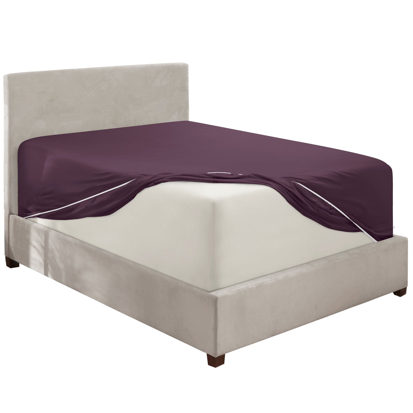 nestl Twin Fitted Sheet - Single Fitted Deep Pocket Sheet - Fits Mattress Perfectly - Soft Wrinkle Free Sheet - 1 Fitted Sheet Only