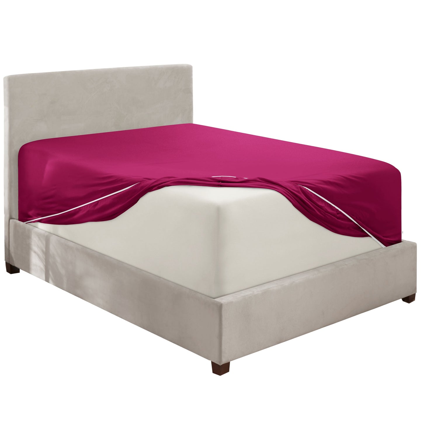 nestl Twin Fitted Sheet - Single Fitted Deep Pocket Sheet - Fits Mattress Perfectly - Soft Wrinkle Free Sheet - 1 Fitted Sheet Only