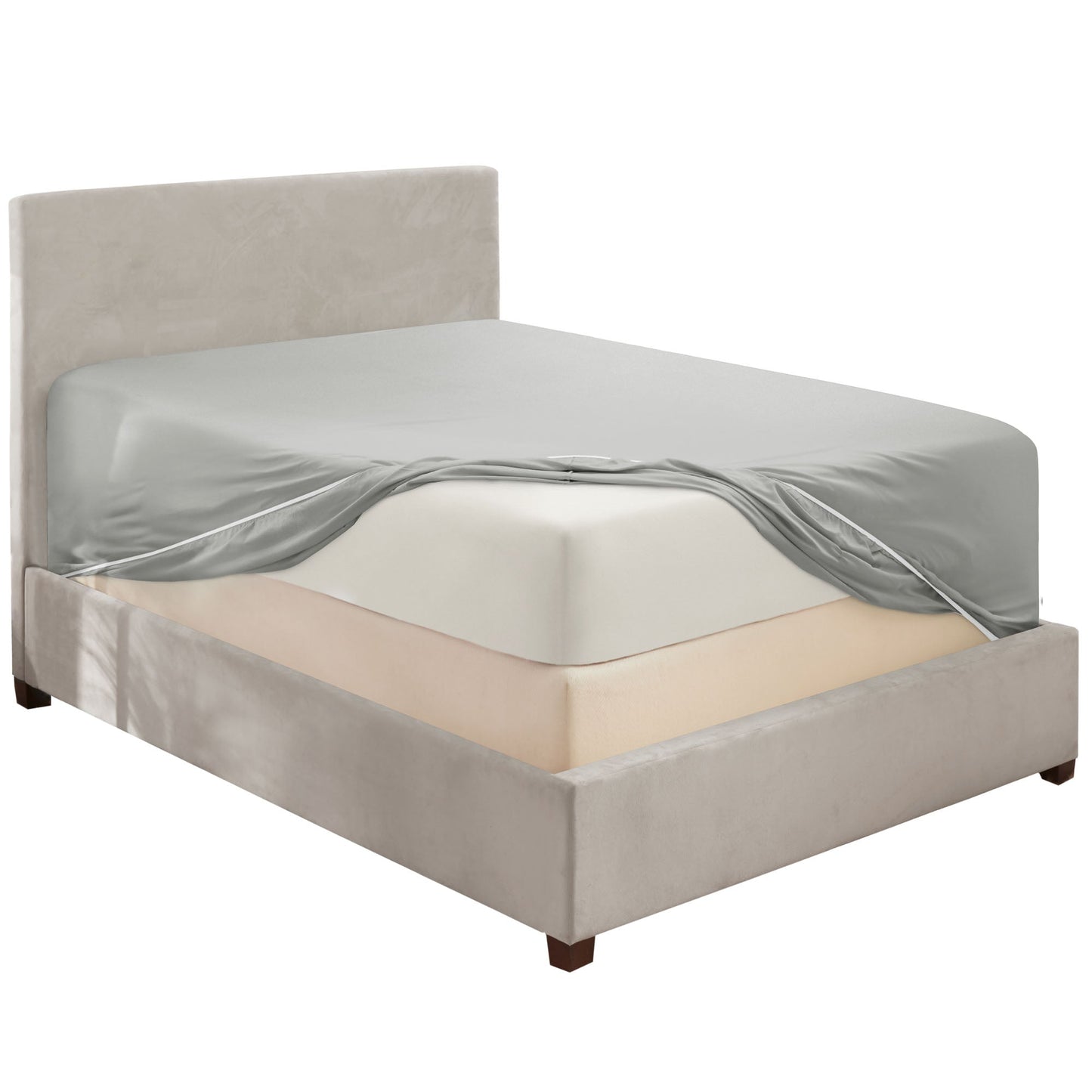 nestl Twin Fitted Sheet - Single Fitted Deep Pocket Sheet - Fits Mattress Perfectly - Soft Wrinkle Free Sheet - 1 Fitted Sheet Only