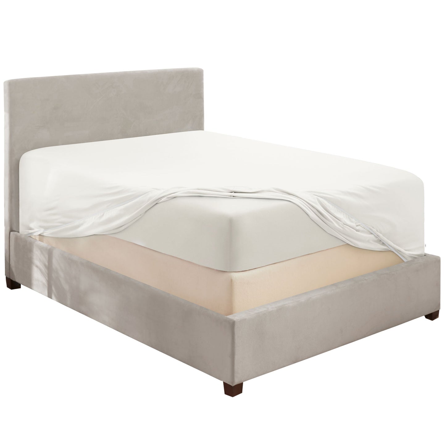 nestl Twin Fitted Sheet - Single Fitted Deep Pocket Sheet - Fits Mattress Perfectly - Soft Wrinkle Free Sheet - 1 Fitted Sheet Only