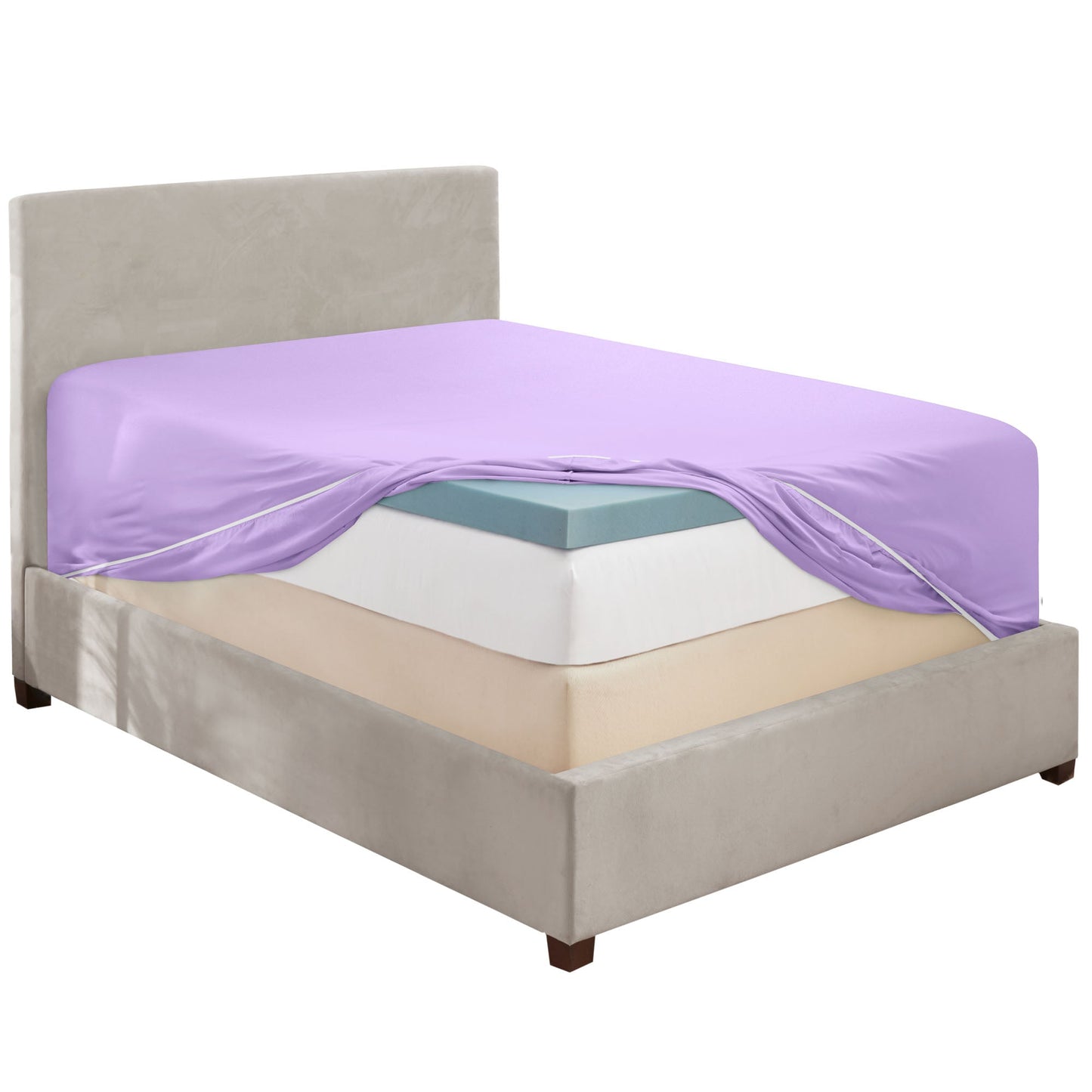 nestl Twin Fitted Sheet - Single Fitted Deep Pocket Sheet - Fits Mattress Perfectly - Soft Wrinkle Free Sheet - 1 Fitted Sheet Only
