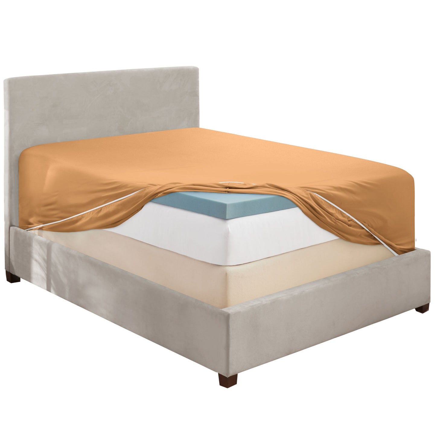 nestl Twin Fitted Sheet - Single Fitted Deep Pocket Sheet - Fits Mattress Perfectly - Soft Wrinkle Free Sheet - 1 Fitted Sheet Only
