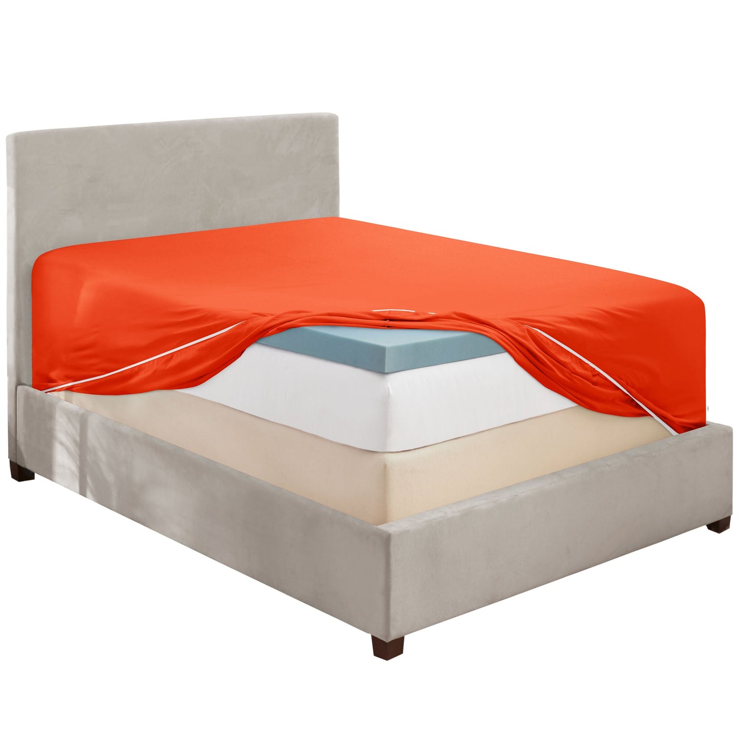 nestl Twin Fitted Sheet - Single Fitted Deep Pocket Sheet - Fits Mattress Perfectly - Soft Wrinkle Free Sheet - 1 Fitted Sheet Only
