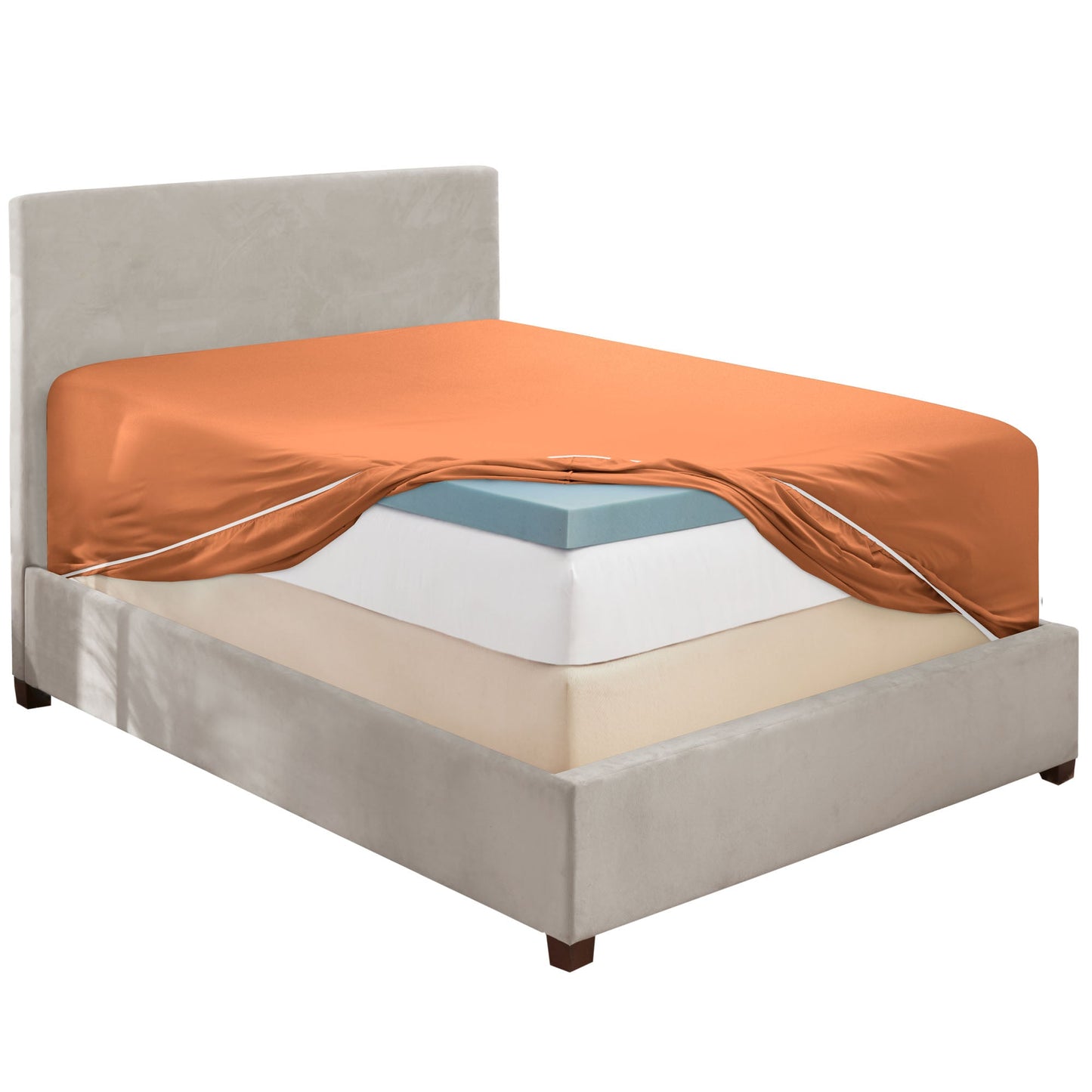 nestl Twin Fitted Sheet - Single Fitted Deep Pocket Sheet - Fits Mattress Perfectly - Soft Wrinkle Free Sheet - 1 Fitted Sheet Only
