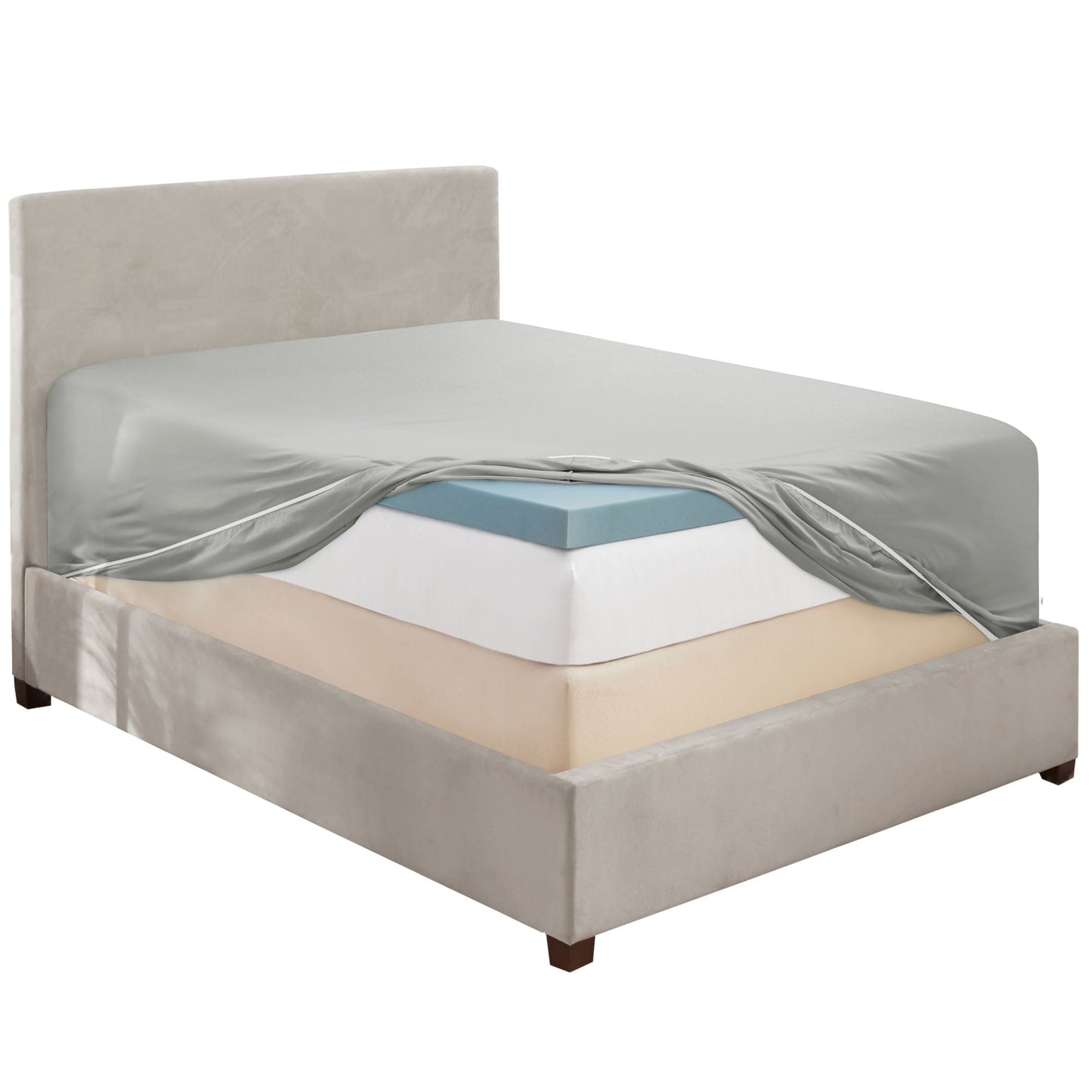 nestl Twin Fitted Sheet - Single Fitted Deep Pocket Sheet - Fits Mattress Perfectly - Soft Wrinkle Free Sheet - 1 Fitted Sheet Only