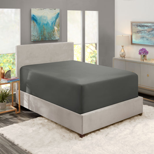nestl Twin Fitted Sheet - Single Fitted Deep Pocket Sheet - Fits Mattress Perfectly - Soft Wrinkle Free Sheet - 1 Fitted Sheet Only
