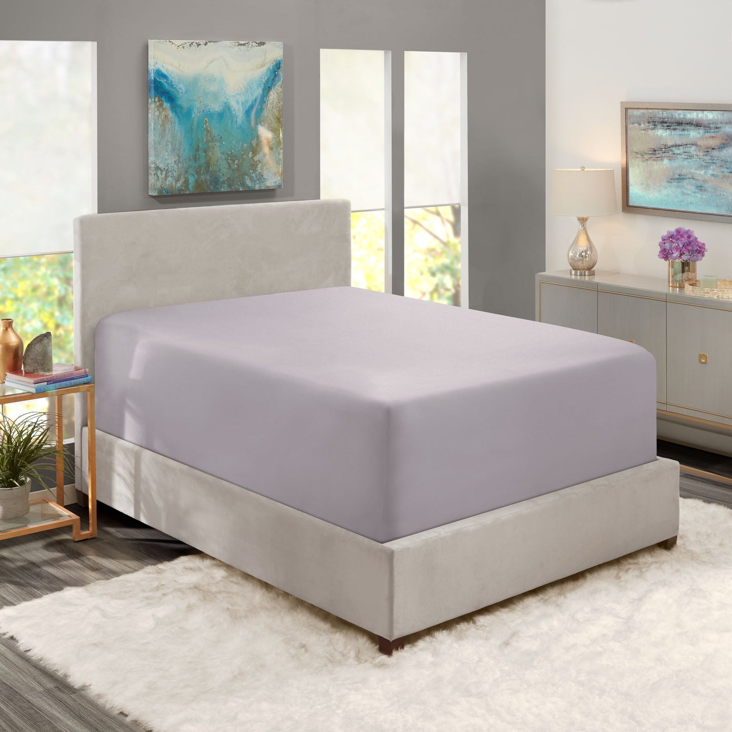 nestl Twin Fitted Sheet - Single Fitted Deep Pocket Sheet - Fits Mattress Perfectly - Soft Wrinkle Free Sheet - 1 Fitted Sheet Only