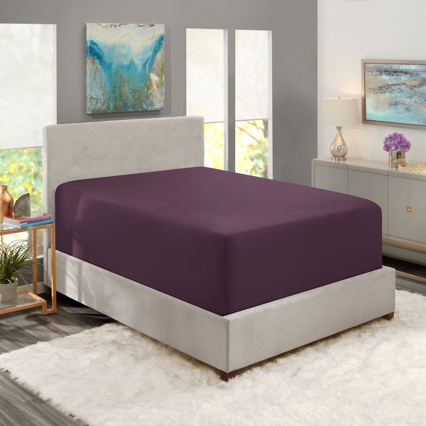 nestl Twin Fitted Sheet - Single Fitted Deep Pocket Sheet - Fits Mattress Perfectly - Soft Wrinkle Free Sheet - 1 Fitted Sheet Only