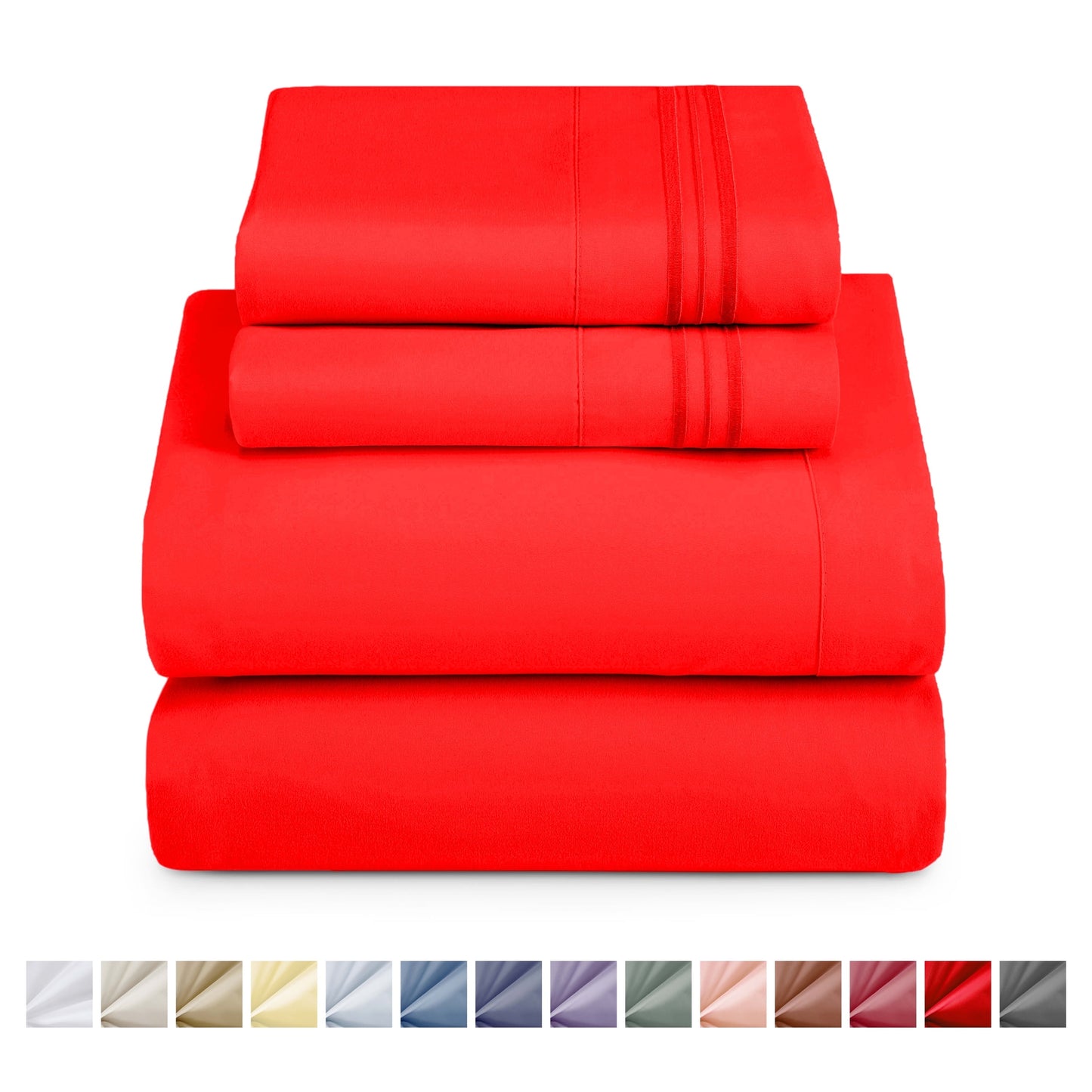 Nestl Bed Sheet Sets Twin, 1800 Series Deep Pocket 4 Piece Bedding Set, Luxury Soft Microfiber Sheet Sets
