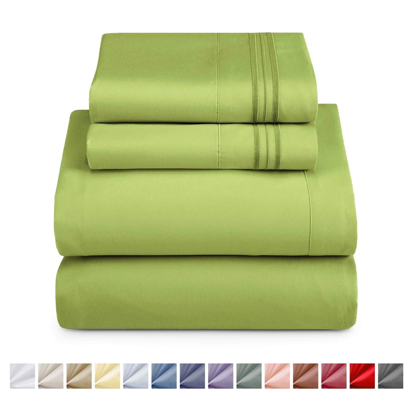 Nestl Bed Sheet Sets Twin XL, 1800 Series Deep Pocket 4 Piece Bedding Set, Luxury Soft Microfiber Sheet Sets