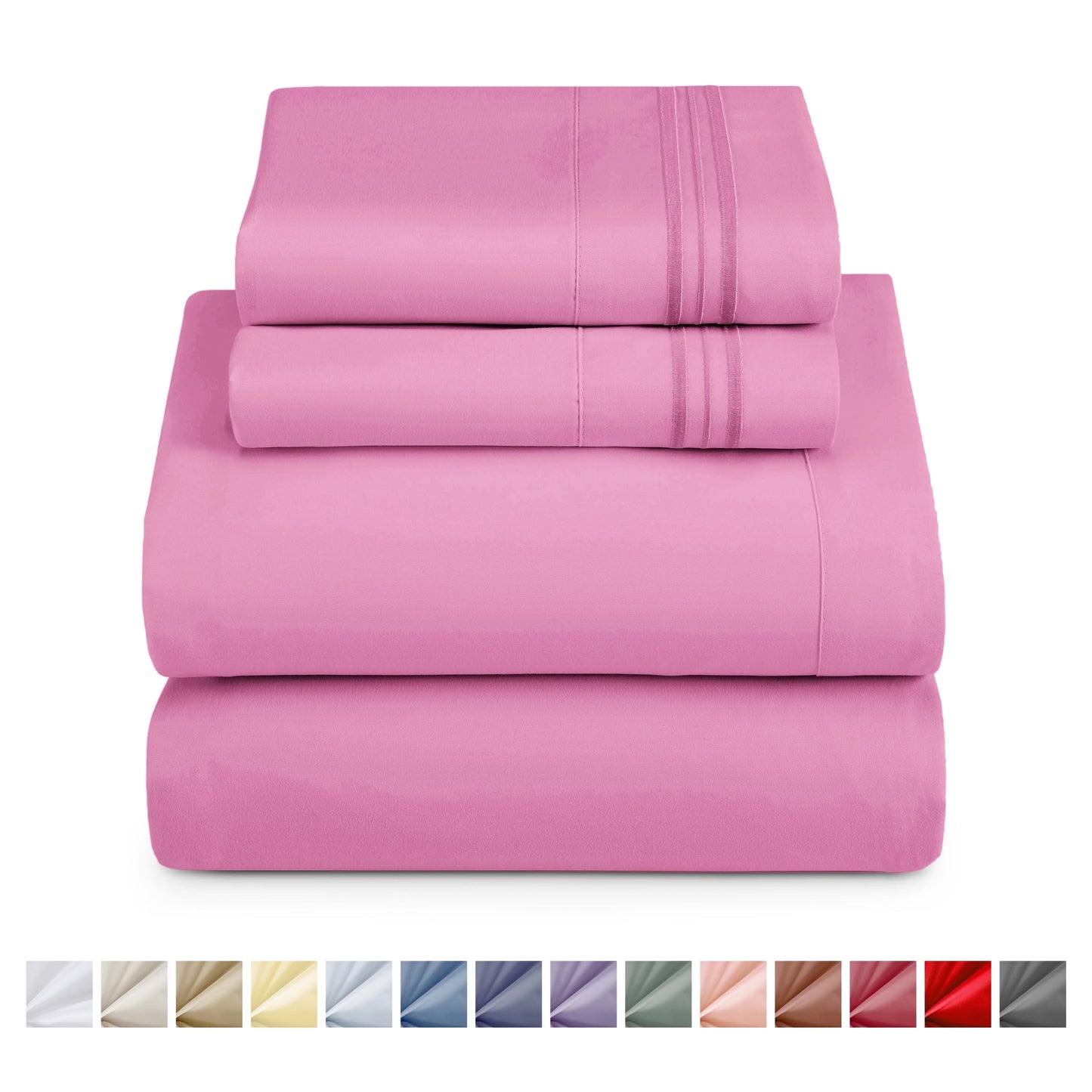 Nestl Bed Sheet Sets Twin, 1800 Series Deep Pocket 4 Piece Bedding Set, Luxury Soft Microfiber Sheet Sets
