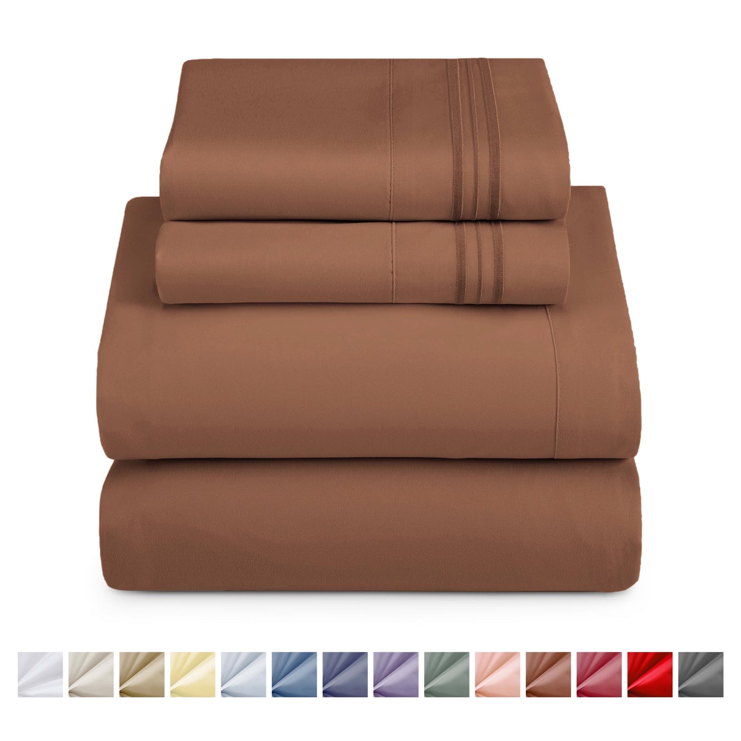 Nestl Bed Sheet Sets Twin XL, 1800 Series Deep Pocket 4 Piece Bedding Set, Luxury Soft Microfiber Sheet Sets