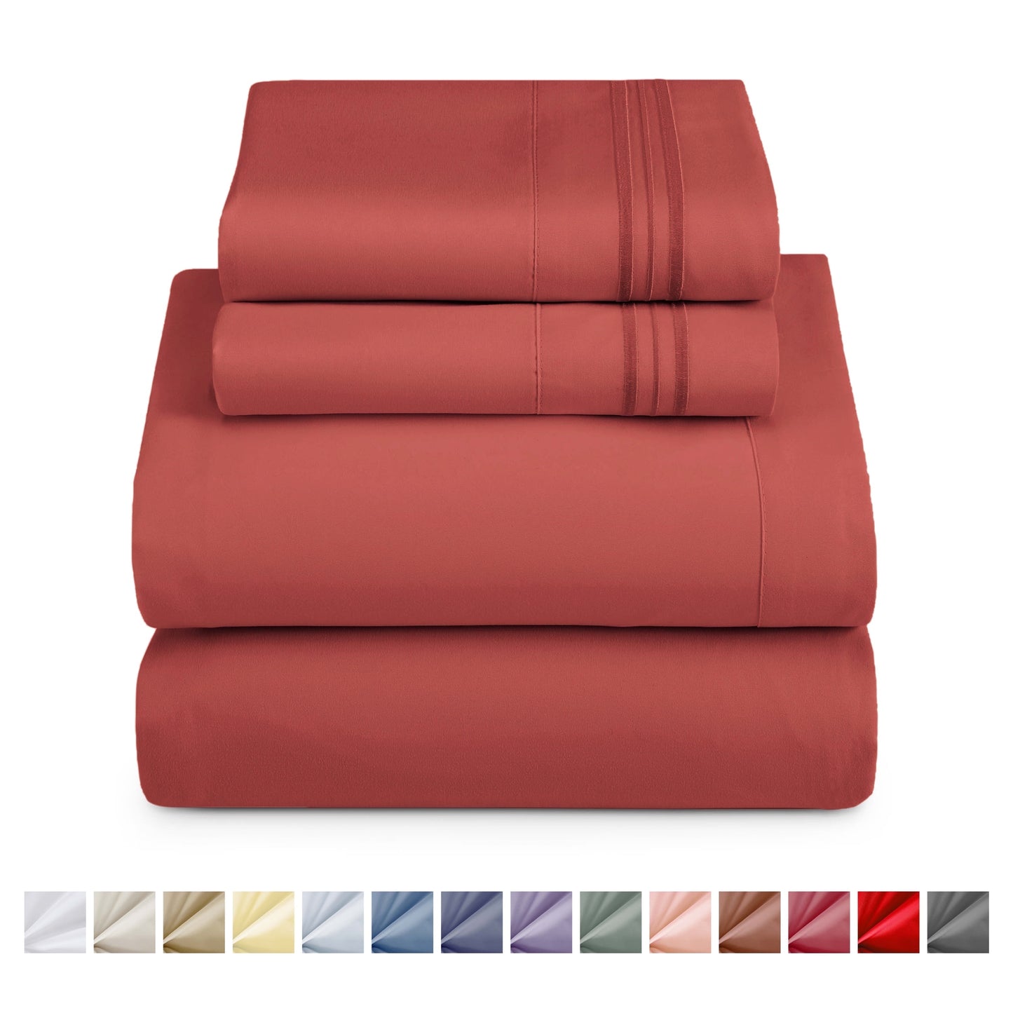 Nestl Bed Sheet Sets Twin XL, 1800 Series Deep Pocket 4 Piece Bedding Set, Luxury Soft Microfiber Sheet Sets