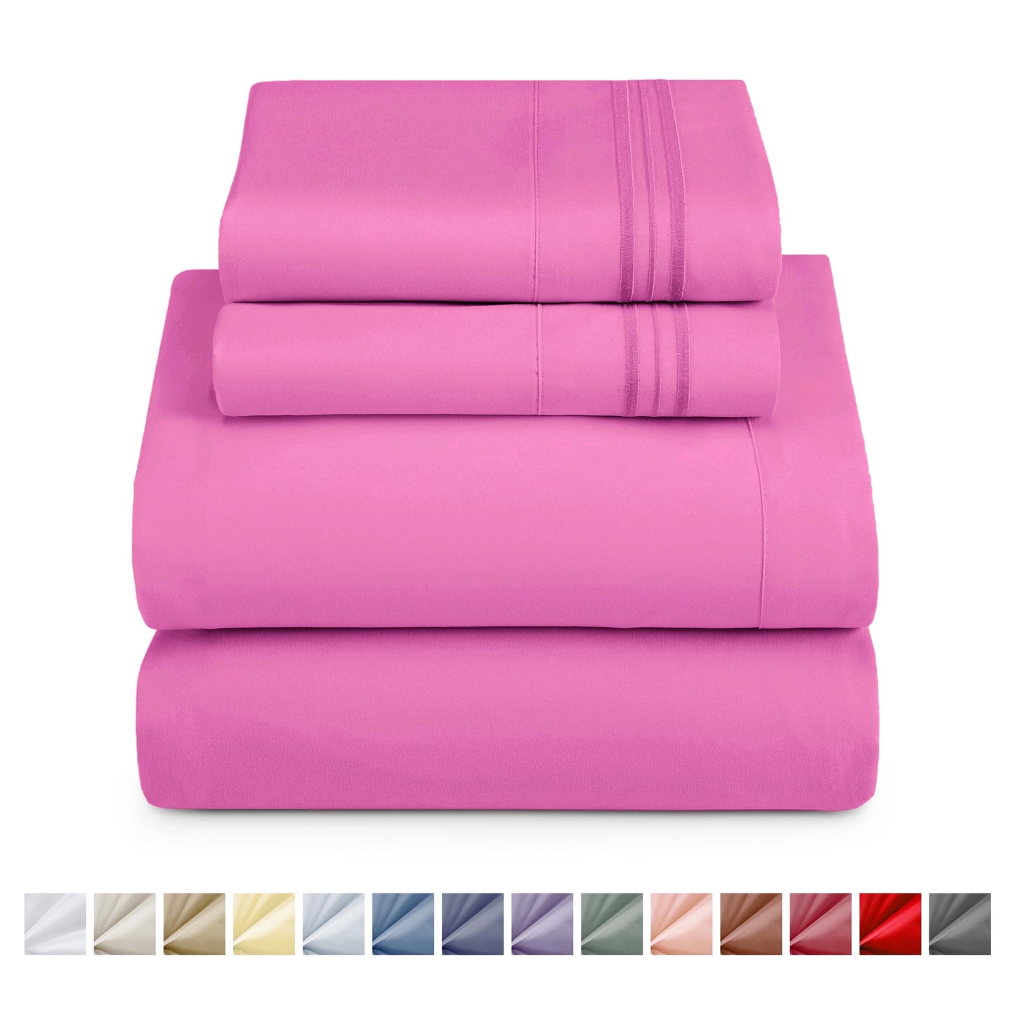 Nestl Bed Sheet Sets Twin XL, 1800 Series Deep Pocket 4 Piece Bedding Set, Luxury Soft Microfiber Sheet Sets