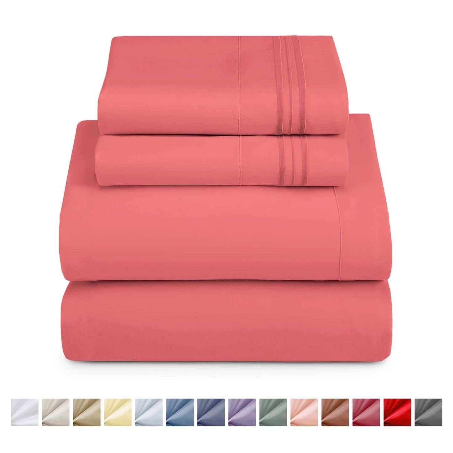 Nestl Bed Sheet Sets Twin, 1800 Series Deep Pocket 4 Piece Bedding Set, Luxury Soft Microfiber Sheet Sets