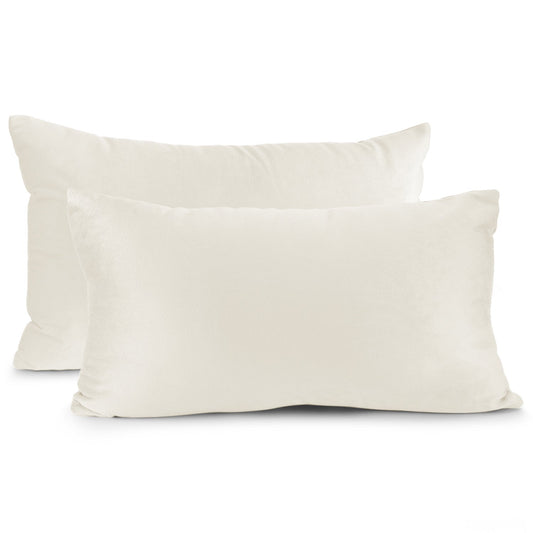 2 Pack 12 x 20 nestl Throw Pillow Covers, Cozy Velvet Decorative Outdoor Pillow