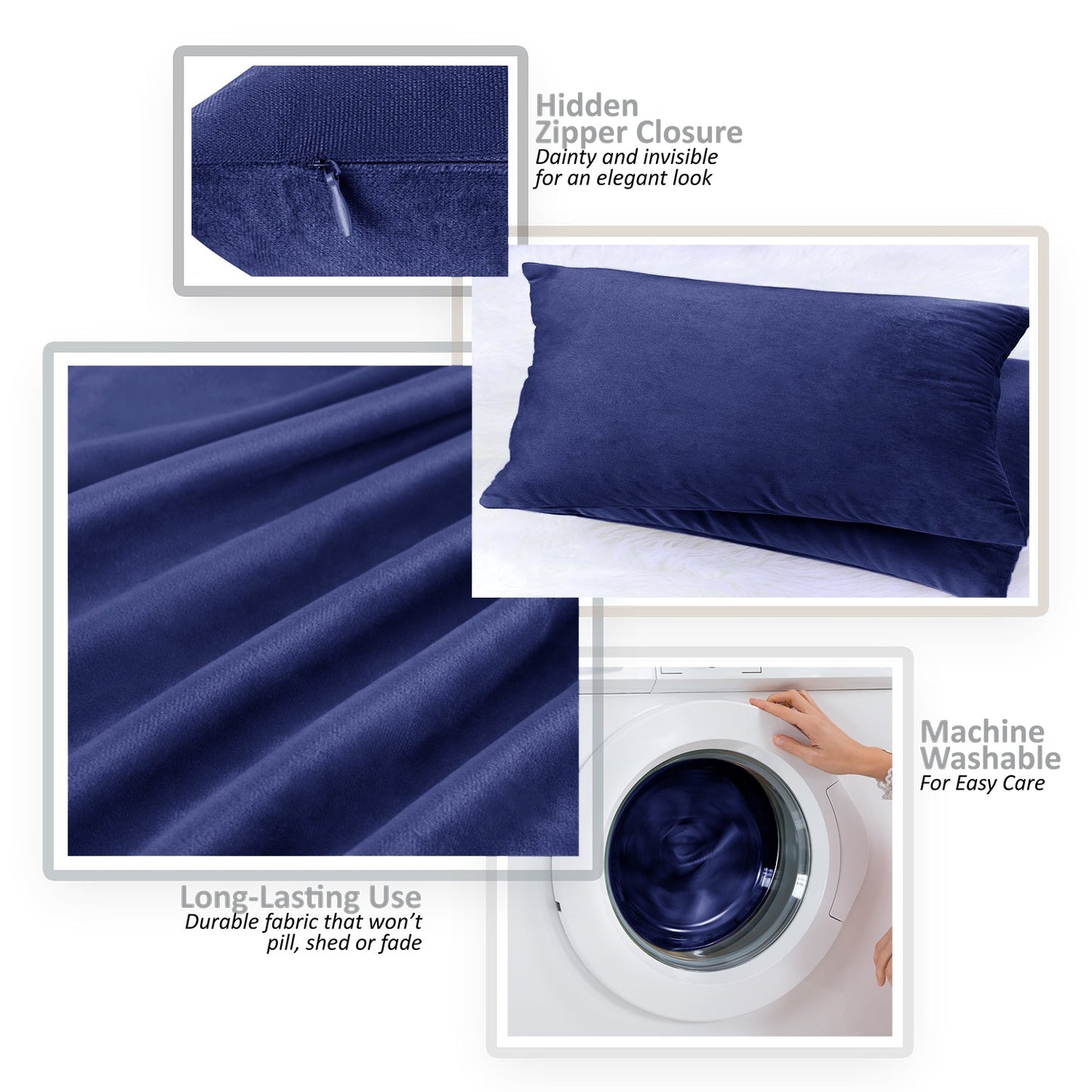2 Pack 12 x 20 nestl Throw Pillow Covers, Cozy Velvet Decorative Outdoor Pillow