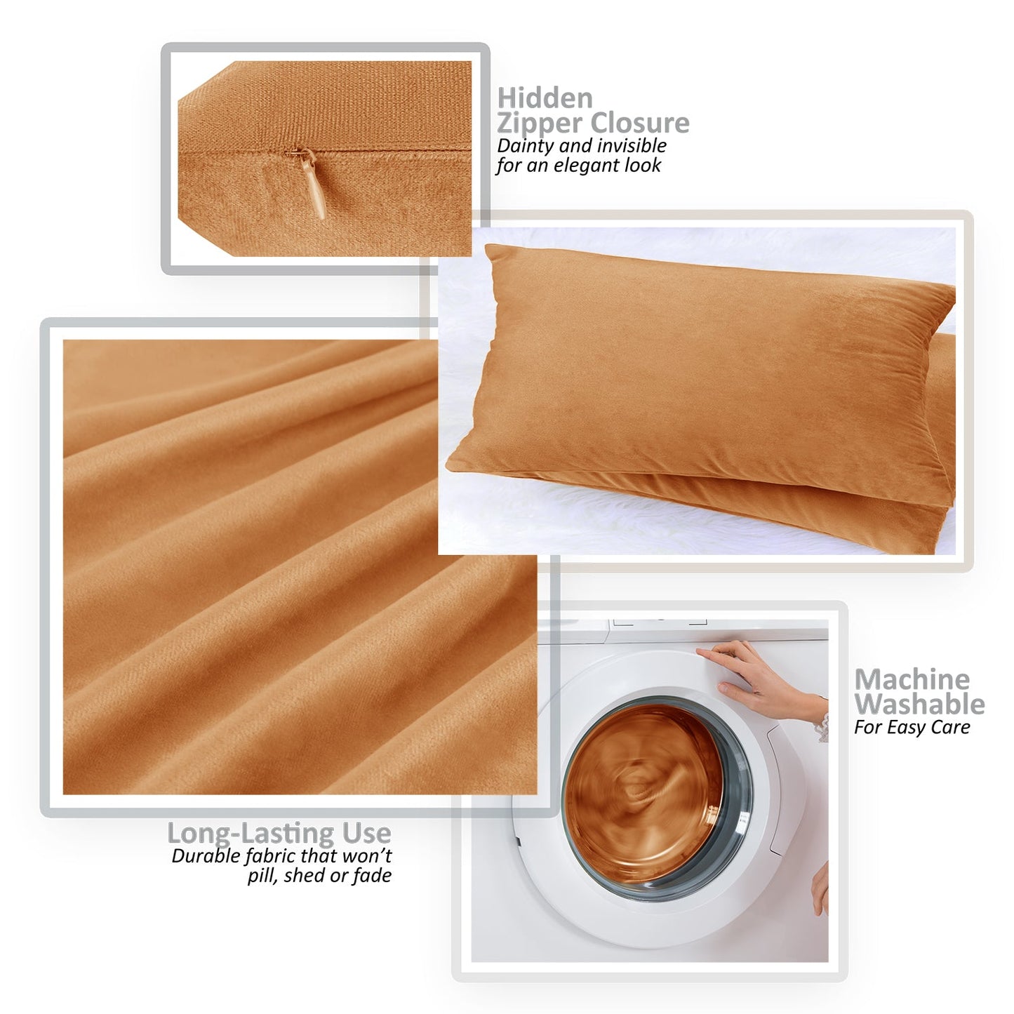 2 Pack 12 x 20 nestl Throw Pillow Covers, Cozy Velvet Decorative Outdoor Pillow
