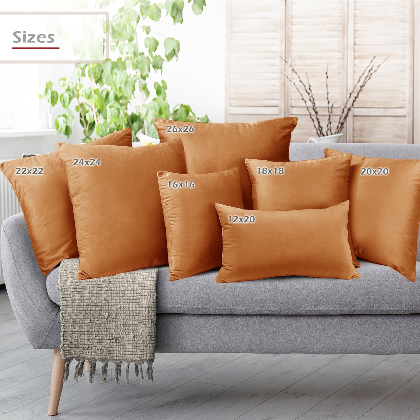 2 Pack 12 x 20 nestl Throw Pillow Covers, Cozy Velvet Decorative Outdoor Pillow