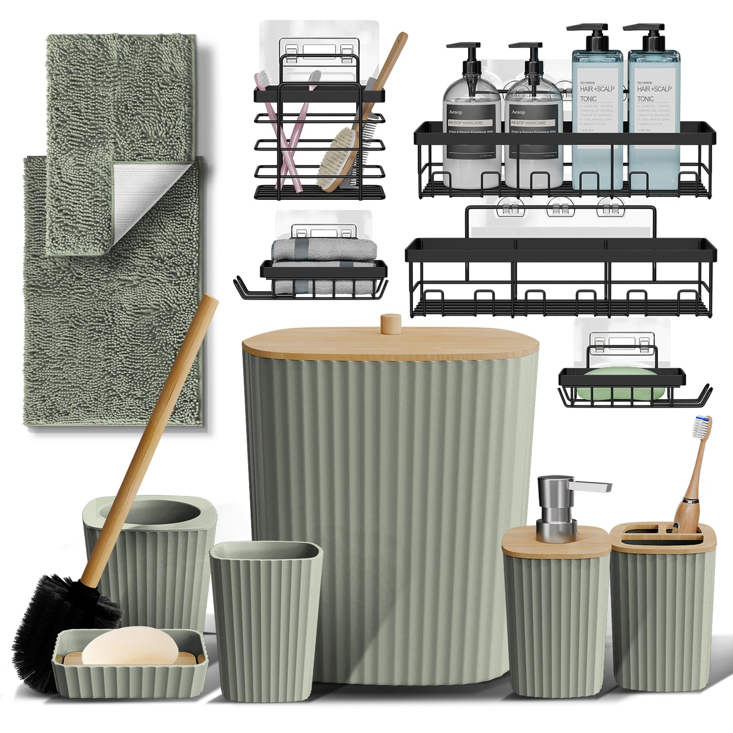 Clara Clark Bathroom Accessory Set