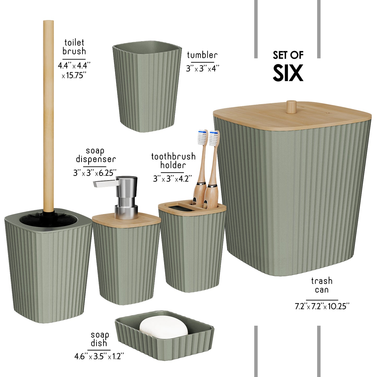 Clara Clark Bathroom Accessory Set