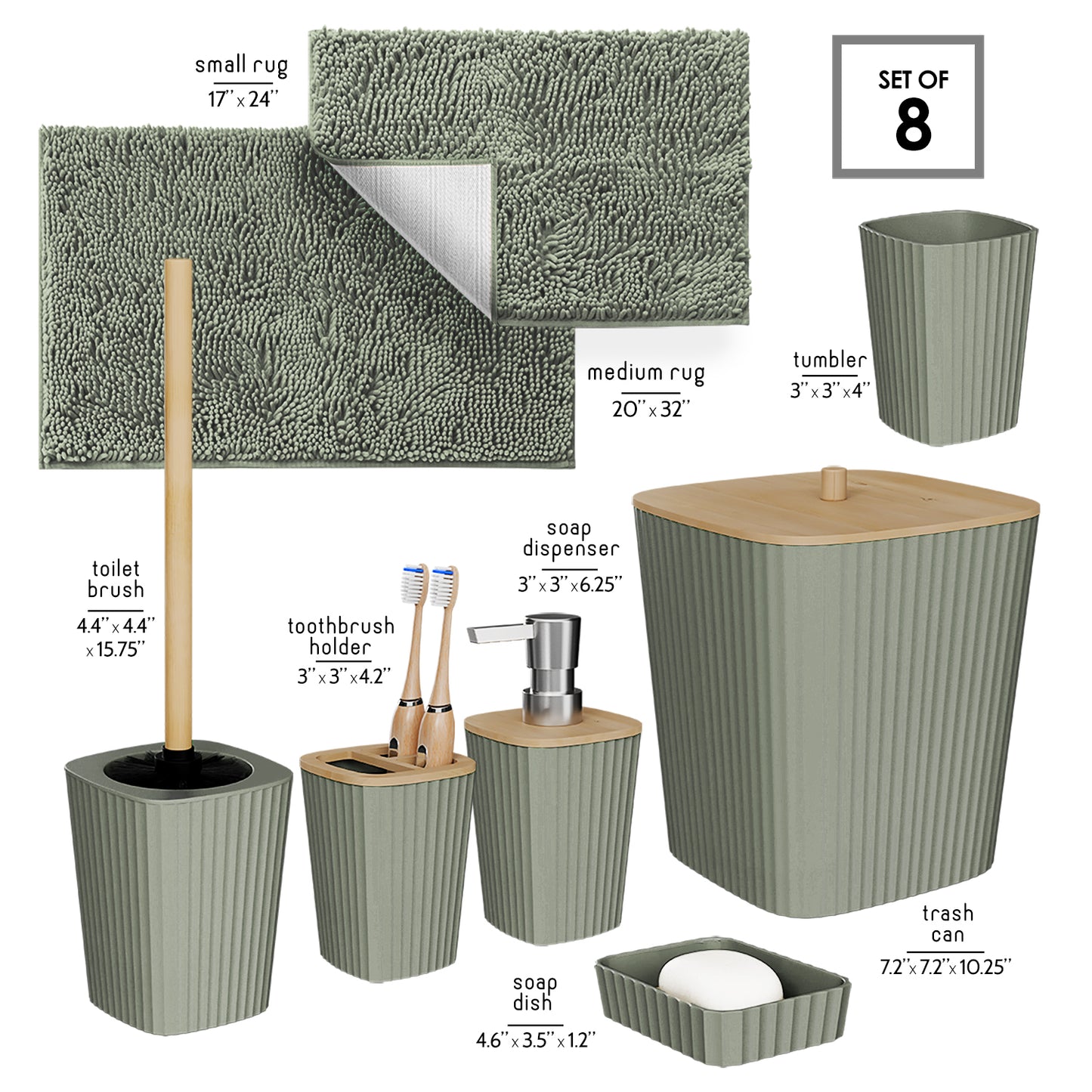 Clara Clark Bathroom Accessory Set