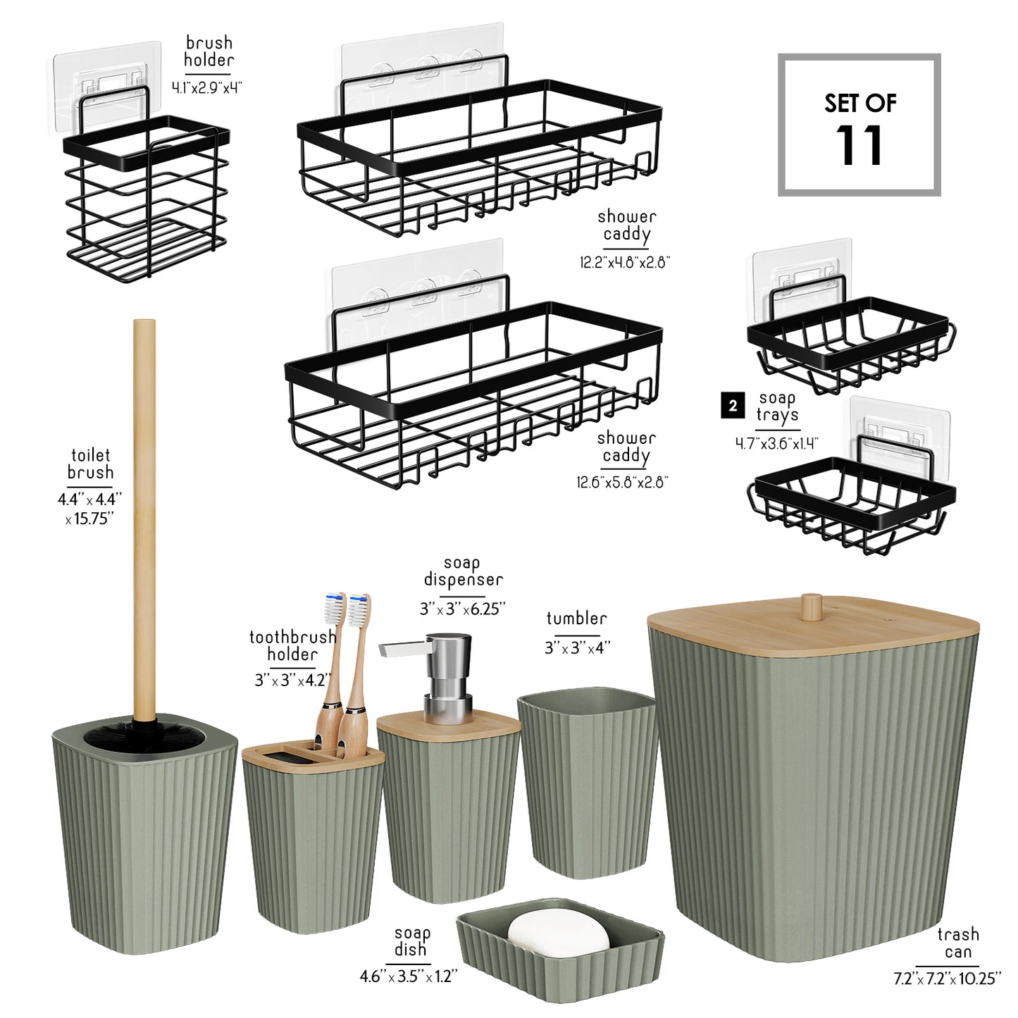 Clara Clark Bathroom Accessory Set