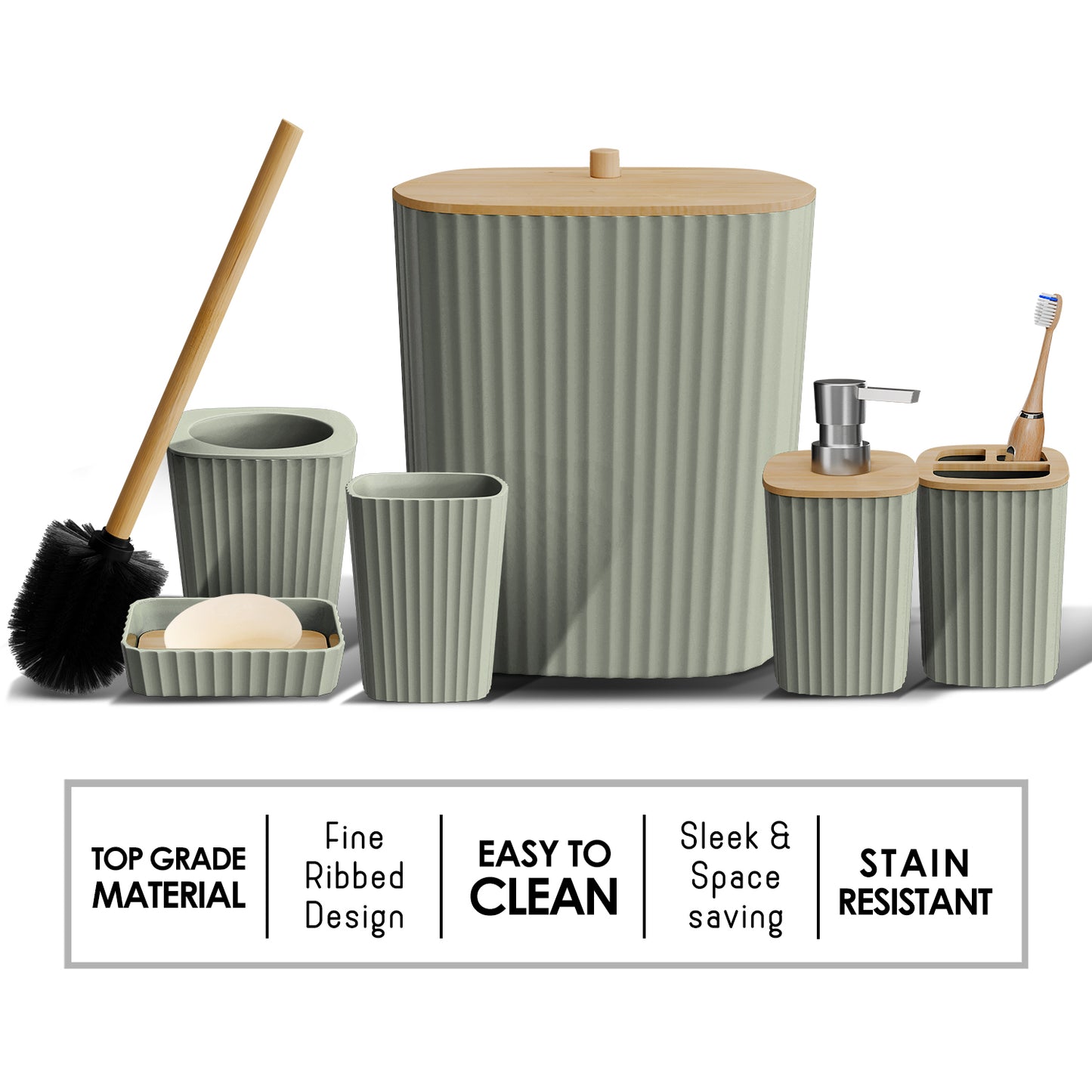 Clara Clark Bathroom Accessory Set