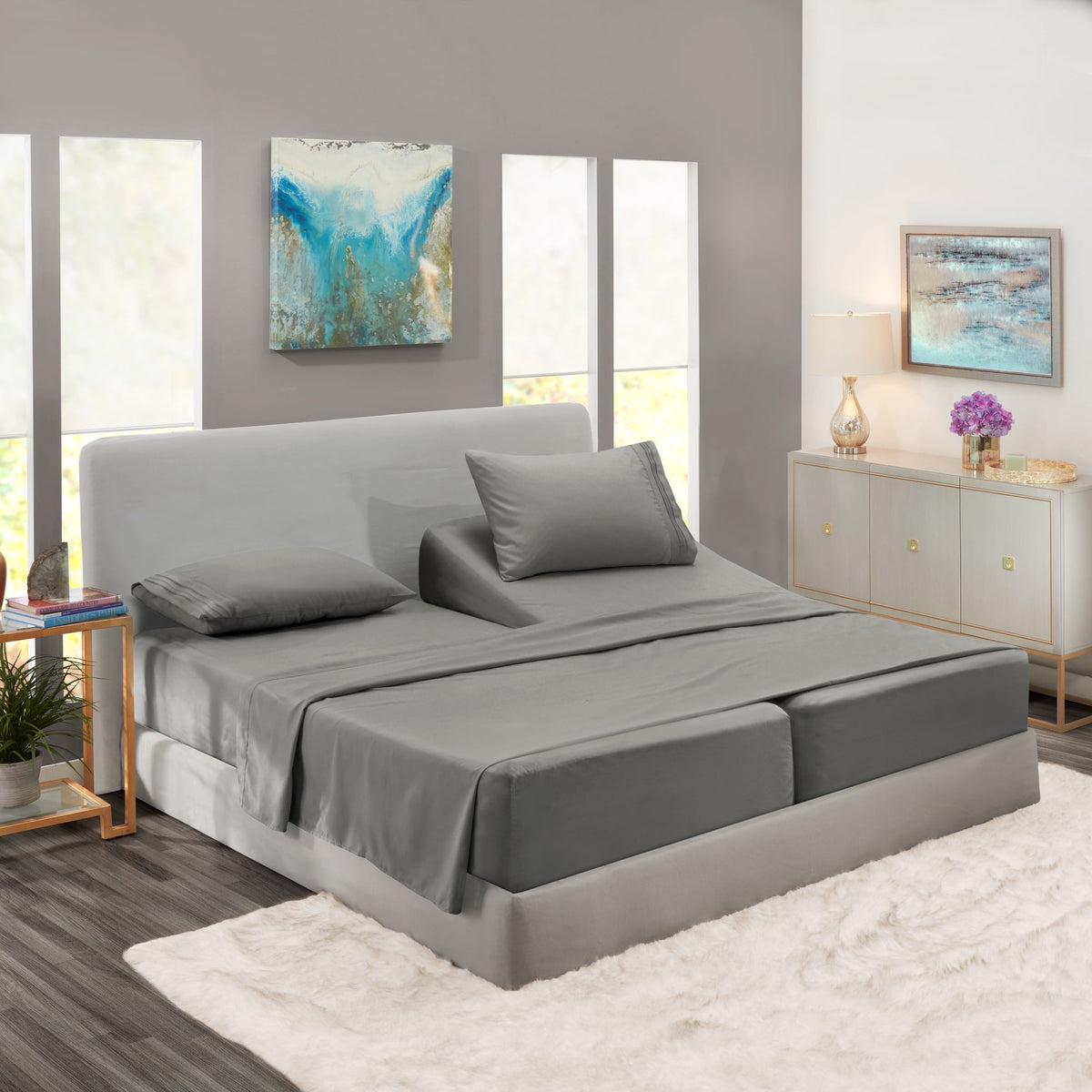 Clara Clark Ultra Soft Microfiber Bed Sheets Set (Split King)