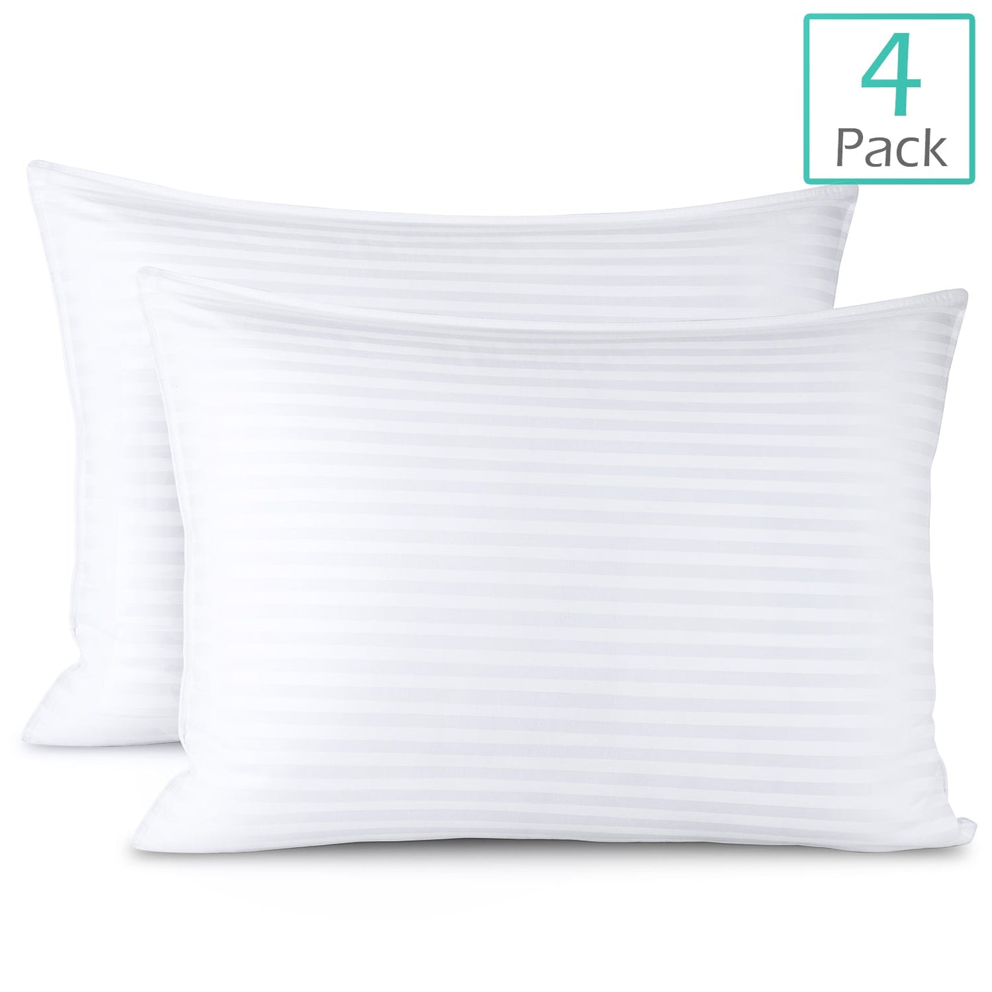 nestl Bed Pillows for Sleeping | Down Alternative Sleep Pillows | 100% Cotton Pillow Covers with Poly Fiber Filling | Soft Pillow for Sleeping