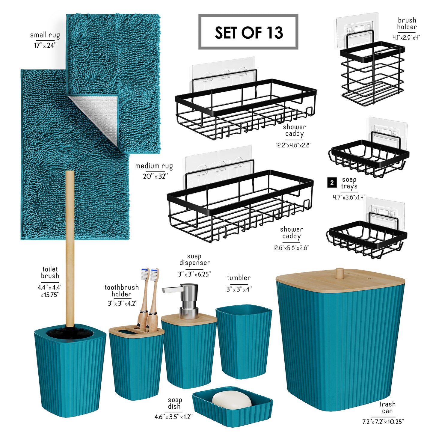 Clara Clark Bathroom Accessory Set