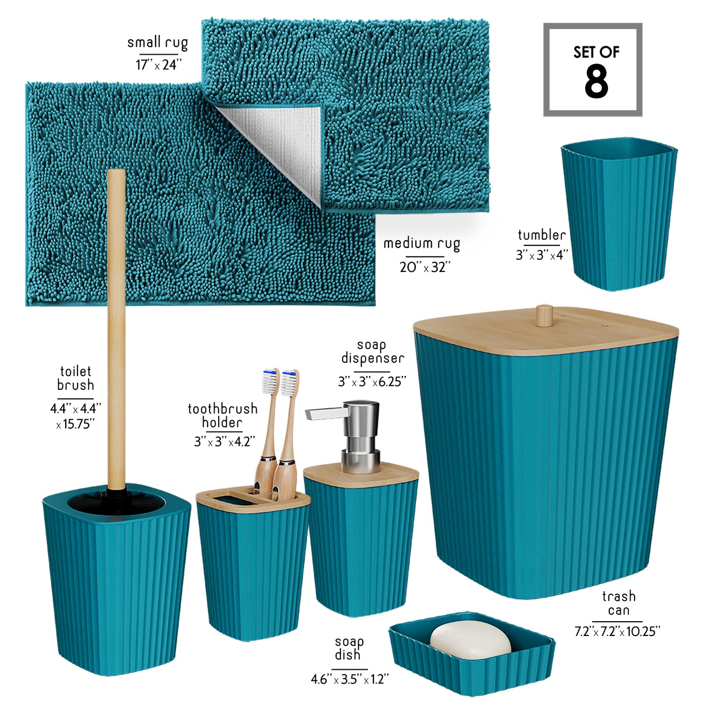 Clara Clark Bathroom Accessory Set