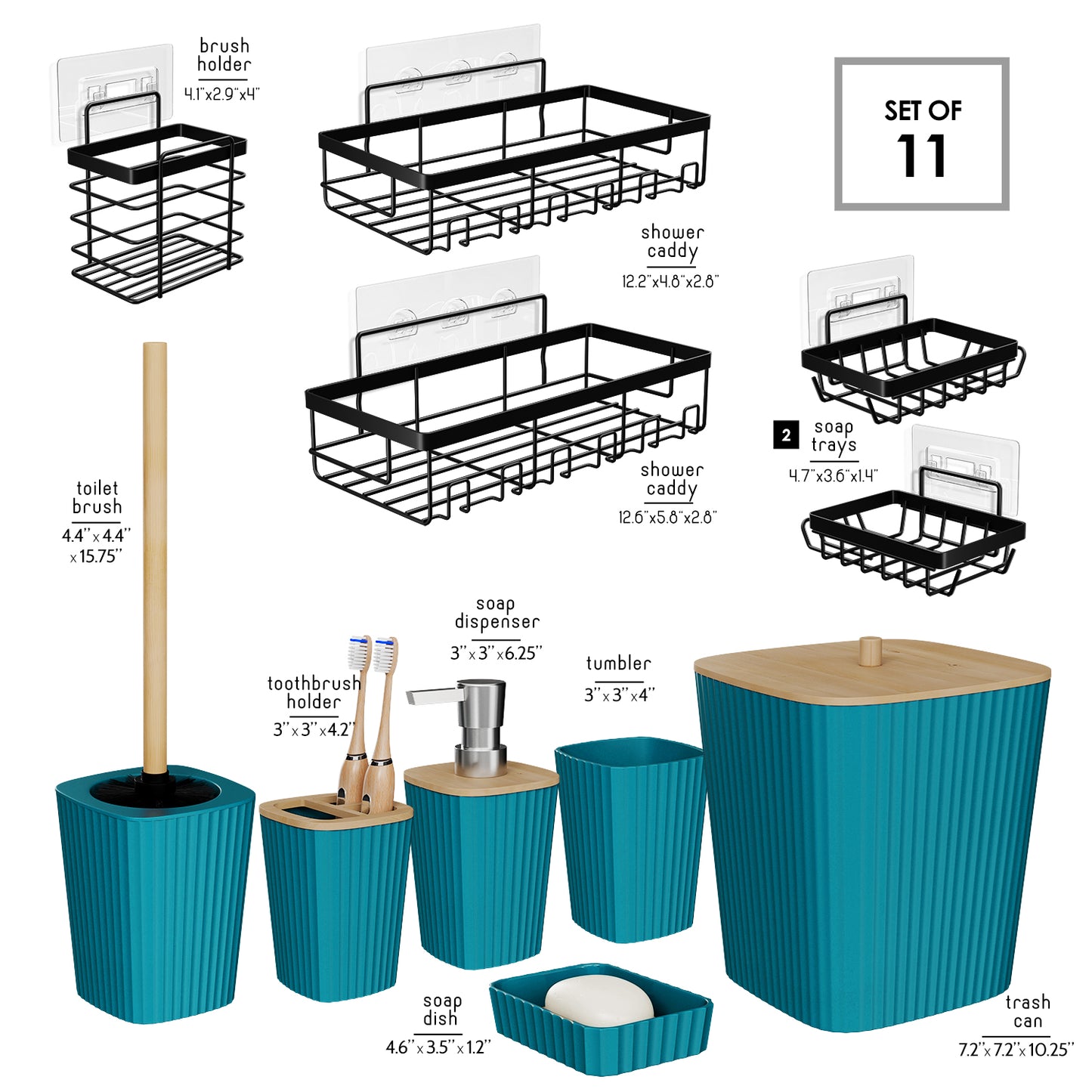 Clara Clark Bathroom Accessory Set