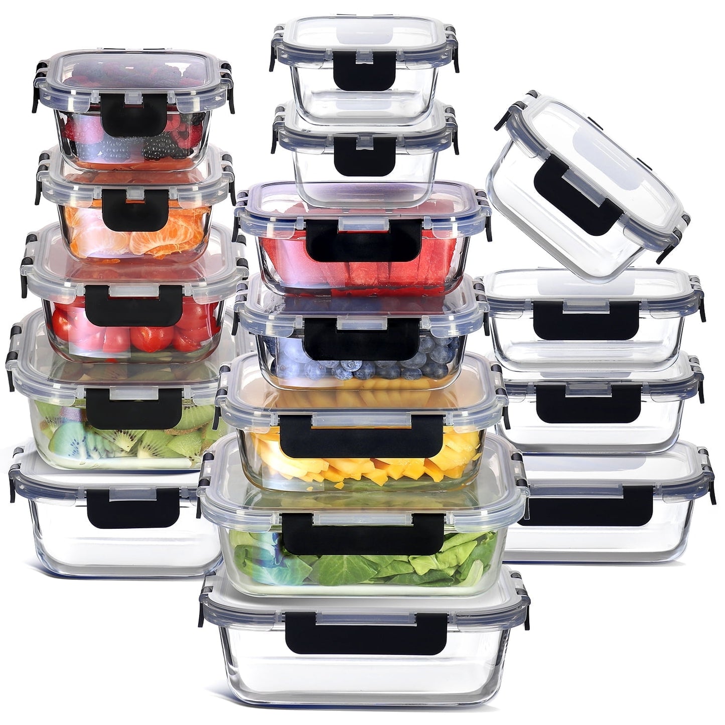 Virtu Oven Safe Glass Meal Prep Containers
