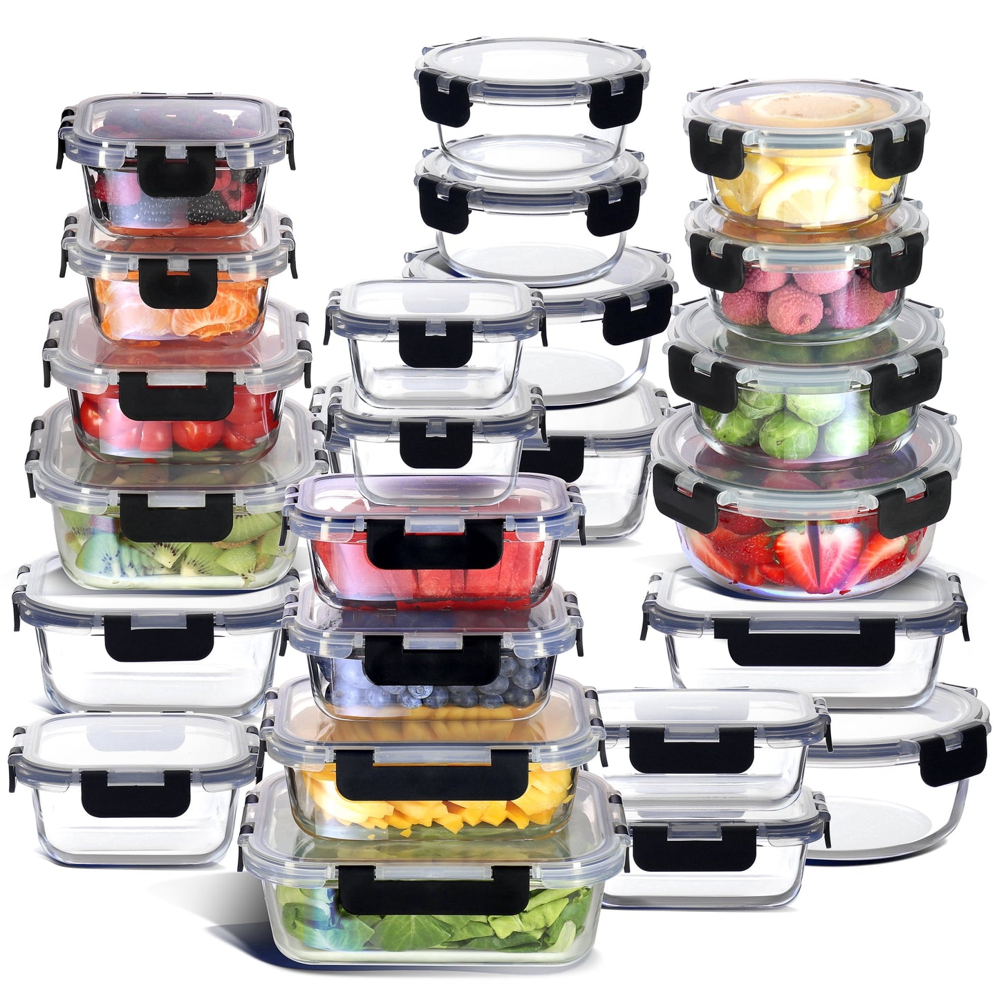 Virtu Oven Safe Glass Meal Prep Containers