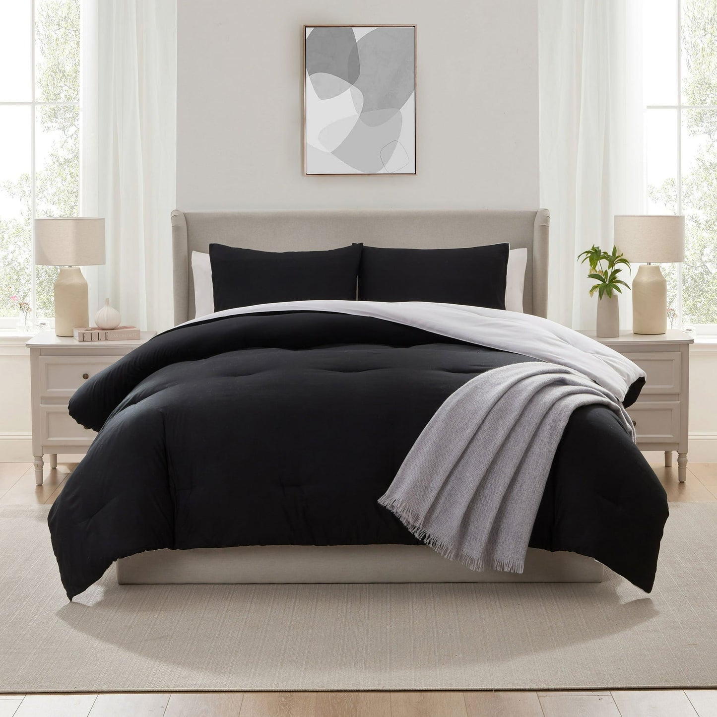 Virtu Modern Reversible Comforter Set