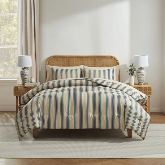 Virtu Striped Bedding Comforter Set