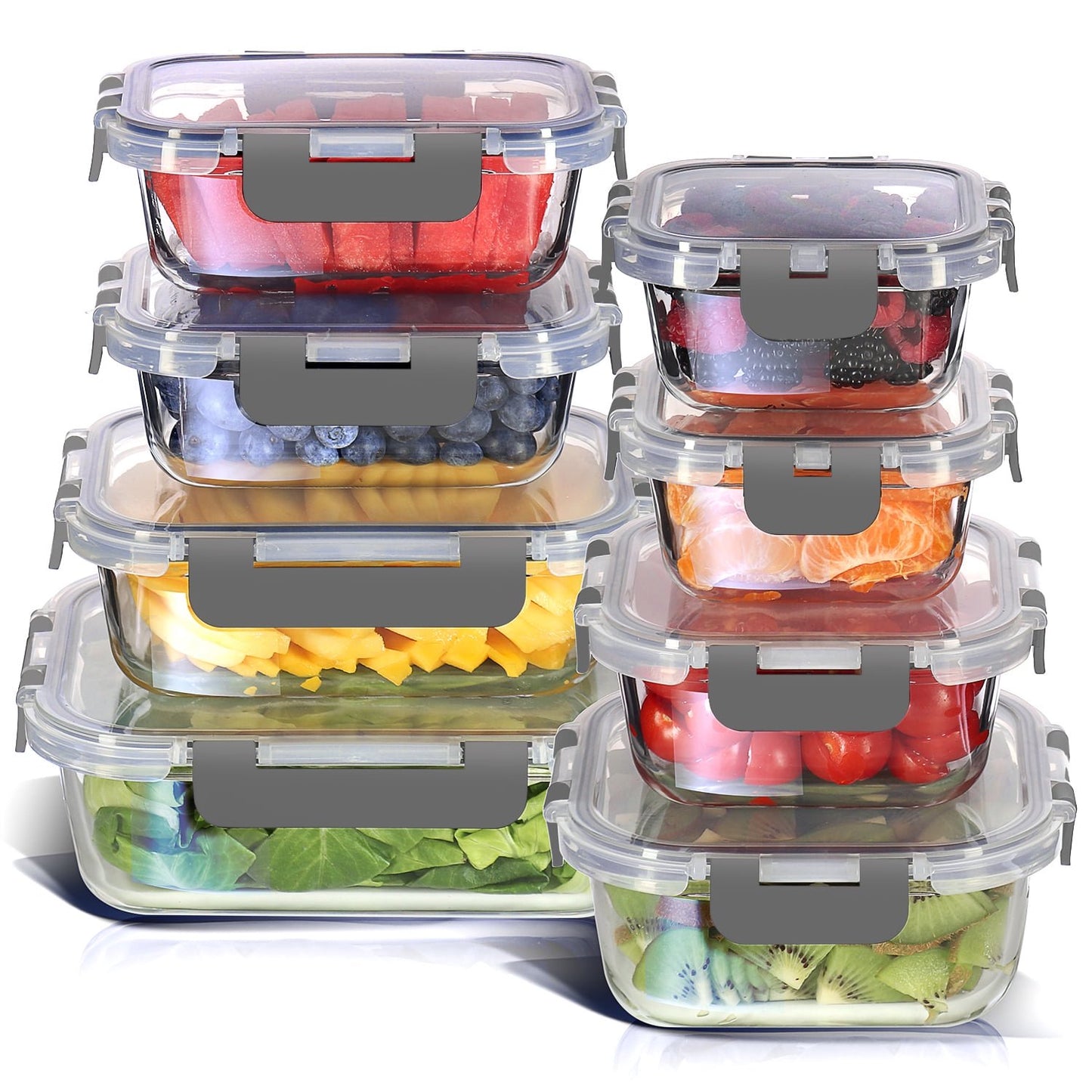 Virtu Oven Safe Glass Meal Prep Containers