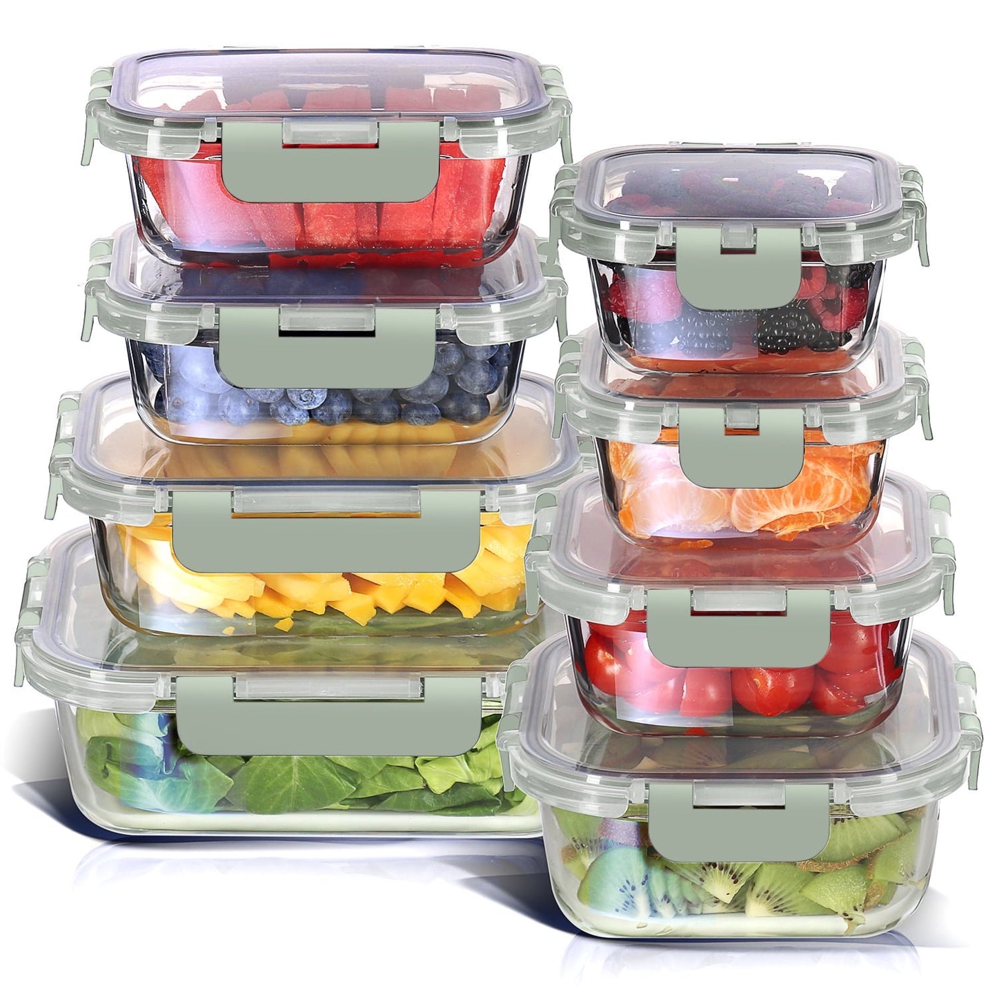 Virtu Oven Safe Glass Meal Prep Containers