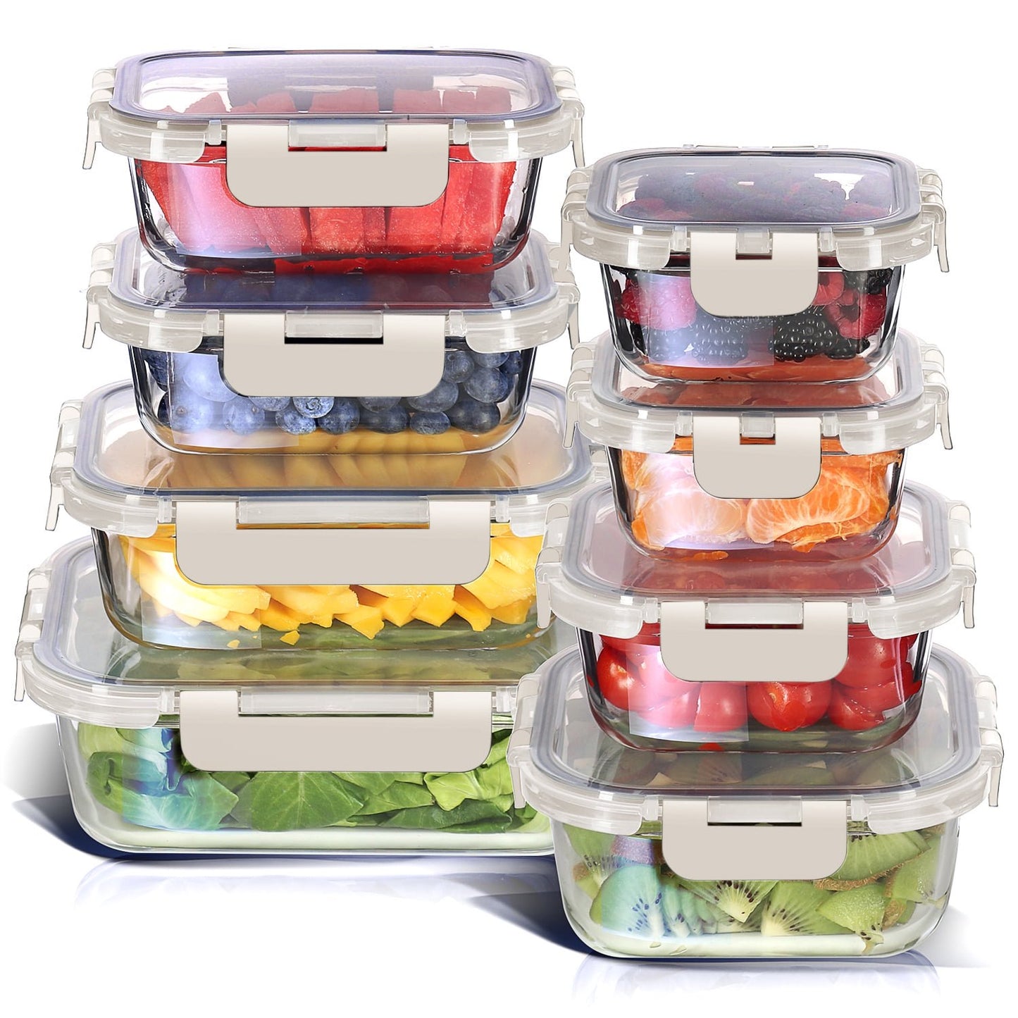 Virtu Oven Safe Glass Meal Prep Containers