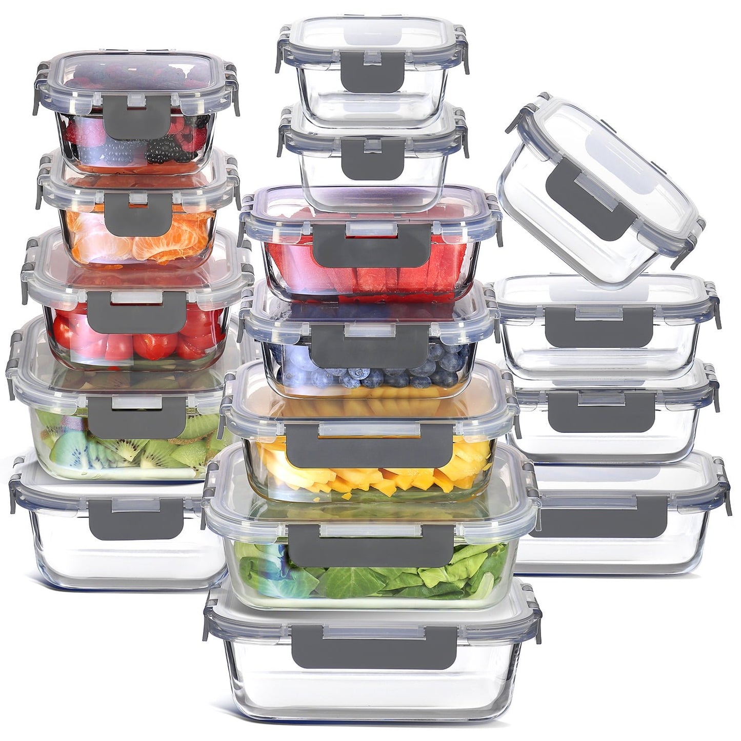 Virtu Oven Safe Glass Meal Prep Containers