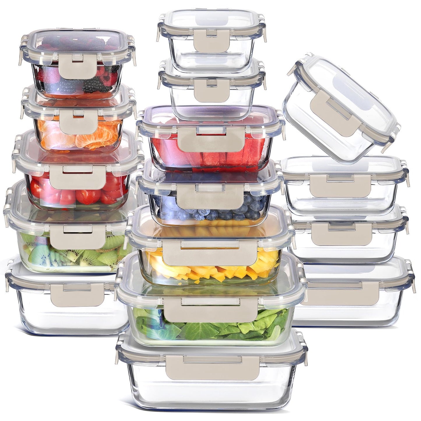 Virtu Oven Safe Glass Meal Prep Containers