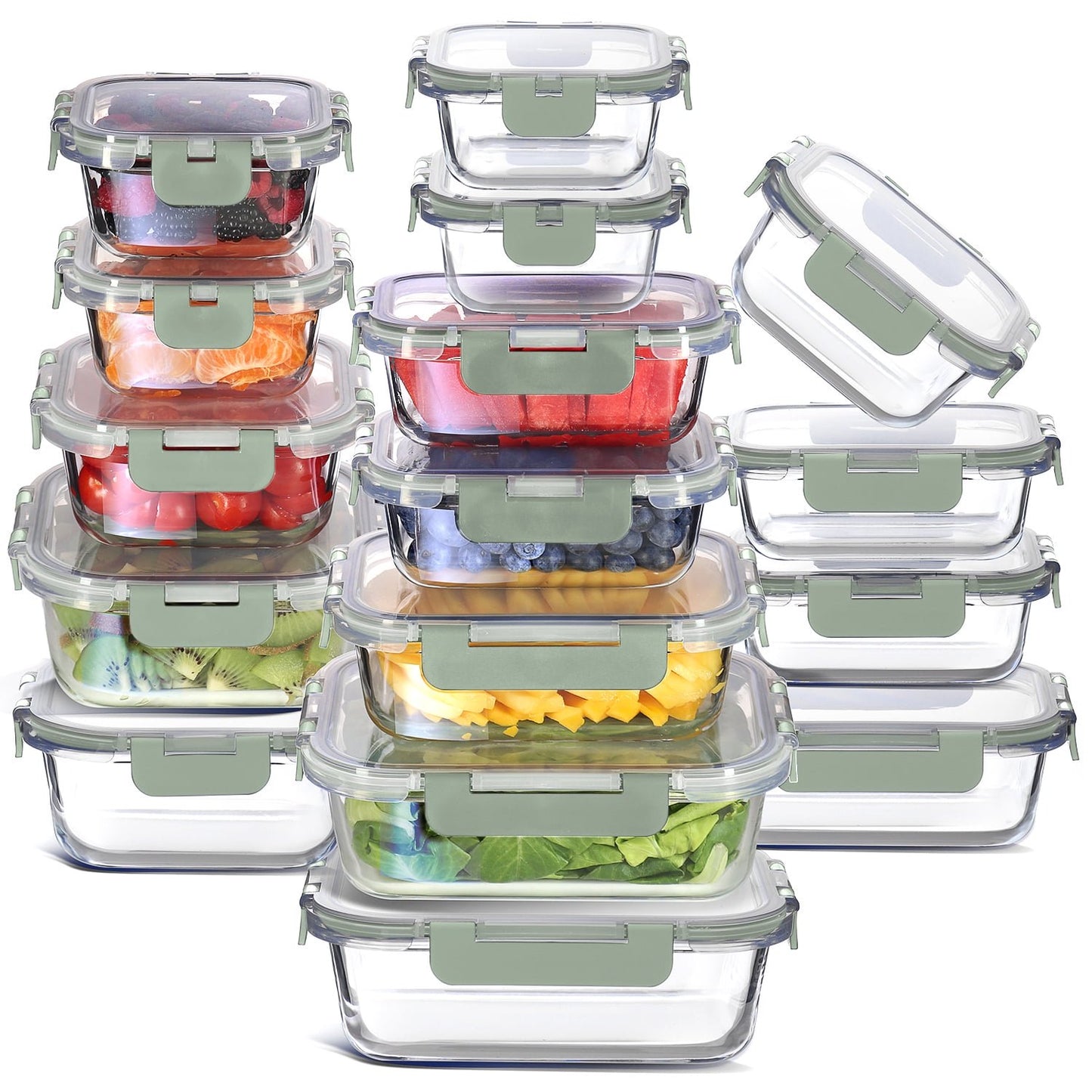 Virtu Oven Safe Glass Meal Prep Containers